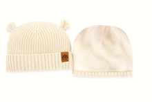 Load image into Gallery viewer, Baby's Teddy-Beanie Satin Lined Beanie 3-8 Months