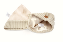 Load image into Gallery viewer, Baby's Teddy-Beanie Satin Lined Beanie 3-8 Months