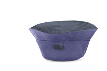 Load image into Gallery viewer, Reversible Black and Navy Satin Lined Bucket Hat