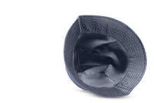 Load image into Gallery viewer, Reversible Black and Navy Satin Lined Bucket Hat