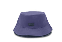 Load image into Gallery viewer, Reversible Black and Navy Satin Lined Bucket Hat