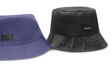 Load image into Gallery viewer, Reversible Black and Navy Satin Lined Bucket Hat