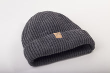 Load image into Gallery viewer, Grey Satin Lined Beanie - Black Sunrise UK Satin Lined Hats,. Satin lined Beanie, Hoodies. For children, adults, babies. For those with curly natural hair, sensitive scalps and fragile curls.