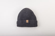 Load image into Gallery viewer, Grey Satin Lined Beanie - Black Sunrise UK Satin Lined Hats,. Satin lined Beanie, Hoodies. For children, adults, babies. For those with curly natural hair, sensitive scalps and fragile curls.