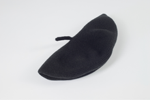 Load image into Gallery viewer, Black Beret Satin Lined - Black Sunrise UK Satin Lined Hats,. Satin lined Beanie, Hoodies. For children, adults, babies. For those with curly natural hair, sensitive scalps and fragile curls.