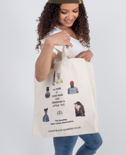 Load image into Gallery viewer, Black Sunrise Tote XL Bag - Black Sunrise UK Satin Lined Hats,. Satin lined Beanie, Hoodies. For children, adults, babies. For those with curly natural hair, sensitive scalps and fragile curls.