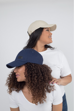 Load image into Gallery viewer, Navy Satin Lined Full Baseball Cap - Black Sunrise UK Satin Lined Hats,. Satin lined Beanie, Hoodies. For children, adults, babies. For those with curly natural hair, sensitive scalps and fragile curls.
