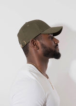 Load image into Gallery viewer, Khaki Satin Lined Full Baseball Cap - Black Sunrise UK Satin Lined Hats,. Satin lined Beanie, Hoodies. For children, adults, babies. For those with curly natural hair, sensitive scalps and fragile curls.