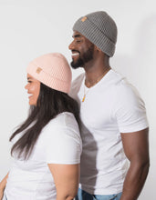 Load image into Gallery viewer, Tan Satin Lined Beanie - Black Sunrise UK Satin Lined Hats,. Satin lined Beanie, Hoodies. For children, adults, babies. For those with curly natural hair, sensitive scalps and fragile curls.