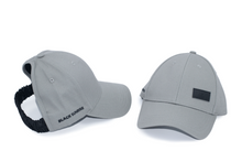 Load image into Gallery viewer, Mummy and Me Grey Half-Full Caps - Black Sunrise UK Satin Lined Hats,. Satin lined Beanie, Hoodies. For children, adults, babies. For those with curly natural hair, sensitive scalps and fragile curls.