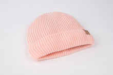 Load image into Gallery viewer, Child Blush Pink Satin Lined Beanie - 1-3 Years - Black Sunrise UK Satin Lined Hats,. Satin lined Beanie, Hoodies. For children, adults, babies. For those with curly natural hair, sensitive scalps and fragile curls.