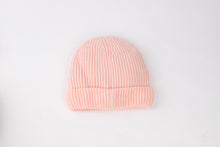Load image into Gallery viewer, Child Blush Pink Satin Lined Beanie - 1-3 Years - Black Sunrise UK Satin Lined Hats,. Satin lined Beanie, Hoodies. For children, adults, babies. For those with curly natural hair, sensitive scalps and fragile curls.