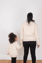 Load image into Gallery viewer, Satin Lined Hoodie in Cream - Black Sunrise UK Satin Lined Hats,. Satin lined Beanie, Hoodies. For children, adults, babies. For those with curly natural hair, sensitive scalps and fragile curls.