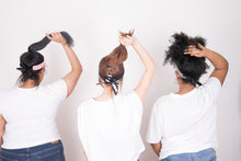 Load image into Gallery viewer, Dove Grey Tie-Now Visor - Black Sunrise UK Satin Lined Hats,. Satin lined Beanie, Hoodies. For children, adults, babies. For those with curly natural hair, sensitive scalps and fragile curls.