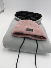 Load image into Gallery viewer, Satin Lined Hoodie in Teal Grey - Black Sunrise UK Satin Lined Hats,. Satin lined Beanie, Hoodies. For children, adults, babies. For those with curly natural hair, sensitive scalps and fragile curls.