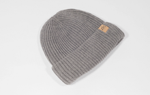 Load image into Gallery viewer, Mummy and Me Grey Bobble Hats - Black Sunrise UK Satin Lined Hats,. Satin lined Beanie, Hoodies. For children, adults, babies. For those with curly natural hair, sensitive scalps and fragile curls.