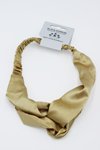 Load image into Gallery viewer, Satin Cross Headband - Black Sunrise UK Satin Lined Hats,. Satin lined Beanie, Hoodies. For children, adults, babies. For those with curly natural hair, sensitive scalps and fragile curls.