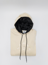 Load image into Gallery viewer, Satin Lined Hoodie in Cream - Black Sunrise UK Satin Lined Hats,. Satin lined Beanie, Hoodies. For children, adults, babies. For those with curly natural hair, sensitive scalps and fragile curls.