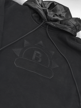 Load image into Gallery viewer, Satin Lined Hoodie in Black - Black Sunrise UK Satin Lined Hats,. Satin lined Beanie, Hoodies. For children, adults, babies. For those with curly natural hair, sensitive scalps and fragile curls.
