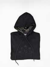 Load image into Gallery viewer, Satin Lined Hoodie in Black - Black Sunrise UK Satin Lined Hats,. Satin lined Beanie, Hoodies. For children, adults, babies. For those with curly natural hair, sensitive scalps and fragile curls.