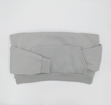 Load image into Gallery viewer, Satin Lined Hoodie in Teal Grey - Black Sunrise UK Satin Lined Hats,. Satin lined Beanie, Hoodies. For children, adults, babies. For those with curly natural hair, sensitive scalps and fragile curls.