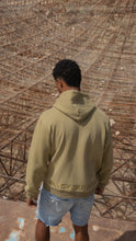 Load image into Gallery viewer, Satin Lined Hoodie in Olive Green - Black Sunrise UK Satin Lined Hats,. Satin lined Beanie, Hoodies. For children, adults, babies. For those with curly natural hair, sensitive scalps and fragile curls.