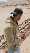 Load image into Gallery viewer, Satin Lined Hoodie in Olive Green - Black Sunrise UK Satin Lined Hats,. Satin lined Beanie, Hoodies. For children, adults, babies. For those with curly natural hair, sensitive scalps and fragile curls.