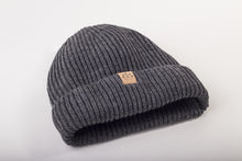 Load image into Gallery viewer, Grey Satin Lined Beanie - Black Sunrise UK Satin Lined Hats,. Satin lined Beanie, Hoodies. For children, adults, babies. For those with curly natural hair, sensitive scalps and fragile curls.
