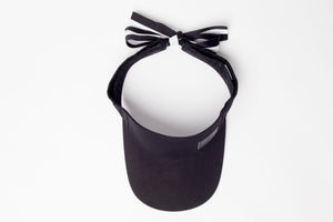 Midnight Black Tie-Now Visor - Black Sunrise UK Satin Lined Hats,. Satin lined Beanie, Hoodies. For children, adults, babies. For those with curly natural hair, sensitive scalps and fragile curls.
