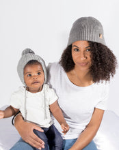 Load image into Gallery viewer, Tan Satin Lined Beanie - Black Sunrise UK Satin Lined Hats,. Satin lined Beanie, Hoodies. For children, adults, babies. For those with curly natural hair, sensitive scalps and fragile curls.
