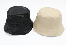 Load image into Gallery viewer, Reversible Black Stone Satin Lined Bucket Hat - Black Sunrise UK Satin Lined Hats,. Satin lined Beanie, Hoodies. For children, adults, babies. For those with curly natural hair, sensitive scalps and fragile curls.
