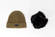 Load image into Gallery viewer, Absolute Rebel Green Satin Lined Beanie - Black Sunrise UK Satin Lined Hats,. Satin lined Beanie, Hoodies. For children, adults, babies. For those with curly natural hair, sensitive scalps and fragile curls.
