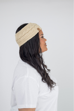 Load image into Gallery viewer, Knitted Satin Lined Headband - Black Sunrise UK Satin Lined Hats,. Satin lined Beanie, Hoodies. For children, adults, babies. For those with curly natural hair, sensitive scalps and fragile curls.
