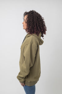 Satin Lined Hoodie in Olive Green - Black Sunrise UK Satin Lined Hats,. Satin lined Beanie, Hoodies. For children, adults, babies. For those with curly natural hair, sensitive scalps and fragile curls.