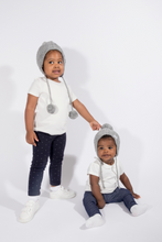Load image into Gallery viewer, Baby&#39;s First Satin Lined Beanie 6 Months - 2 Years - Black Sunrise UK Satin Lined Hats,. Satin lined Beanie, Hoodies. For children, adults, babies. For those with curly natural hair, sensitive scalps and fragile curls.
