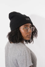 Load image into Gallery viewer, Midnight Dome Beanie - XL Sized - Black Sunrise UK Satin Lined Hats,. Satin lined Beanie, Hoodies. For children, adults, babies. For those with curly natural hair, sensitive scalps and fragile curls.
