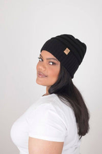 Black Satin Lined Slouch Beanie - Black Sunrise UK Satin Lined Hats,. Satin lined Beanie, Hoodies. For children, adults, babies. For those with curly natural hair, sensitive scalps and fragile curls.