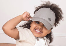 Load image into Gallery viewer, Children&#39;s Navy Satin Lined Cap - Black Sunrise UK Satin Lined Hats,. Satin lined Beanie, Hoodies. For children, adults, babies. For those with curly natural hair, sensitive scalps and fragile curls.

