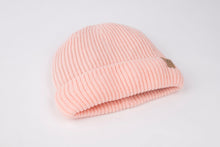 Load image into Gallery viewer, Child Blush Pink Satin Lined Beanie - 1-3 Years - Black Sunrise UK Satin Lined Hats,. Satin lined Beanie, Hoodies. For children, adults, babies. For those with curly natural hair, sensitive scalps and fragile curls.
