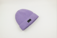 Load image into Gallery viewer, Absolute Lilac Dream Satin Lined Beanie - Black Sunrise UK Satin Lined Hats,. Satin lined Beanie, Hoodies. For children, adults, babies. For those with curly natural hair, sensitive scalps and fragile curls.
