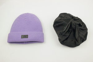 Absolute Lilac Dream Satin Lined Beanie - Black Sunrise UK Satin Lined Hats,. Satin lined Beanie, Hoodies. For children, adults, babies. For those with curly natural hair, sensitive scalps and fragile curls.