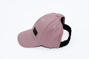Rose Pink Satin Lined Half-Full Baseball Cap - Black Sunrise UK Satin Lined Hats,. Satin lined Beanie, Hoodies. For children, adults, babies. For those with curly natural hair, sensitive scalps and fragile curls.