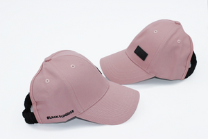 Rose Pink Satin Lined Half-Full Baseball Cap - Black Sunrise UK Satin Lined Hats,. Satin lined Beanie, Hoodies. For children, adults, babies. For those with curly natural hair, sensitive scalps and fragile curls.
