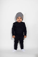 Load image into Gallery viewer, Child Soft Grey Satin Lined Beanie - 1-3 Years - Black Sunrise UK Satin Lined Hats,. Satin lined Beanie, Hoodies. For children, adults, babies. For those with curly natural hair, sensitive scalps and fragile curls.
