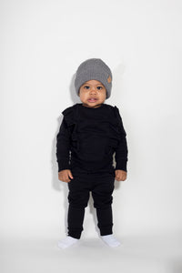 Tan Satin Lined Beanie - 1-3 Years - Black Sunrise UK Satin Lined Hats,. Satin lined Beanie, Hoodies. For children, adults, babies. For those with curly natural hair, sensitive scalps and fragile curls.