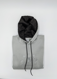 Satin Lined Hoodie in Teal Grey - Black Sunrise UK Satin Lined Hats,. Satin lined Beanie, Hoodies. For children, adults, babies. For those with curly natural hair, sensitive scalps and fragile curls.