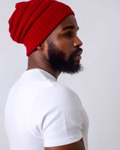 Red Satin Lined Slouch Beanie - Black Sunrise UK Satin Lined Hats,. Satin lined Beanie, Hoodies. For children, adults, babies. For those with curly natural hair, sensitive scalps and fragile curls.
